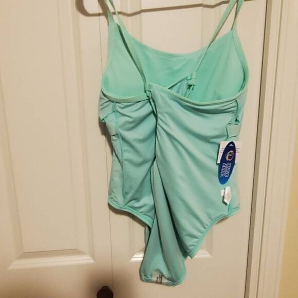 NWT Wave Zone Aqua Blue OnePiece Swimsuit Size 3X - Picture 6 of 8